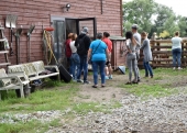 uczestnicy wyjazdu w gospodarstwie Kozłonoga