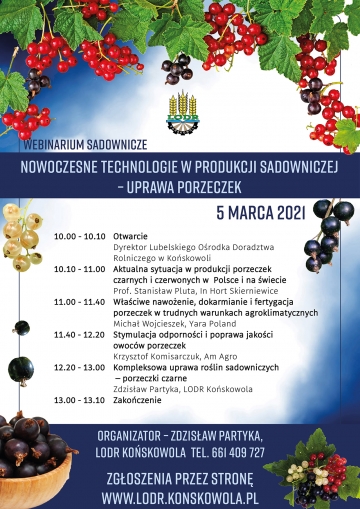 Plakat Innowacyjne technologie produkcji sadowniczej