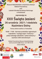 plakat - Święto Jesieni w Kazimierzu Dolnym nad Wisłą